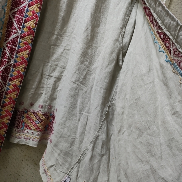 Johnny Was Boho Kimono Cardigan XL Aztec Embroidered Beige JW Los Angeles Clean - Picture 5 of 14